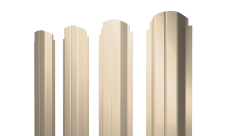 Штакетник П-образный A фигурный Grand Line 0,45 Drap TX RAL 1015 светлая слоновая кость