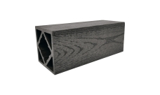 Столб ДПК Grand Line 100х100мм тиснение (на трубу) Серый 4м (ШТх4)