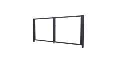 Ворота Жалюзи 1,68х3,6 RAL 7024 без заполнения