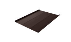 Фальц двойной стоячий Line Grand Line 0,5 Satin Matt TX с пленкой на замках RAL 8017 шоколад