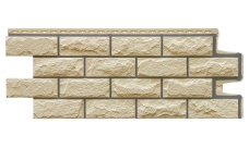 Фасадная панель Grand Line Колотый камень Design бежевый со швом RAL 7006