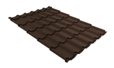 Металлочерепица Классик ("Classic") v01 0,5 PurPro Matt 275 RAL 8017 шоколад