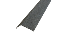 Планка карнизная Grand Line c базальтовой крошкой для мягкой кровли 100х65 роки серый 1,25м