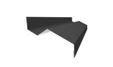 Планка примыкания внакладку 25х17х35х17 0,5 Satin Matt RAL 7016 антрацитово-серый (2м)