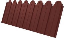 Профнастил C10B фигурный Grand Line 0,45 PE RAL 3009 оксидно-красный