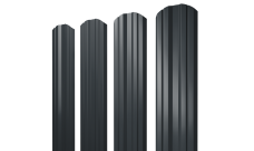 Штакетник Twin фигурный Grand Line 0,5 PurLite Matt RAL 7016 антрацитово-серый