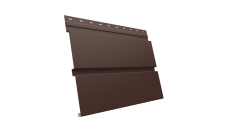 Софит металлический Квадро Брус Grand Line без перфорации 0,5 PE с пленкой RAL 8017 шоколад