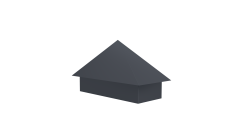 Колпак на полустолб для С21 0,5 PurLite Matt с пленкой RAL 7024 мокрый асфальт