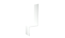 Планка примыкание боковое фальц Grand Line 0,5 Satin с пленкой RAL 9003 сигнальный белый (2м)