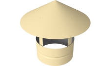 Дымник на трубу круглый d125 0,5 Satin с пленкой RAL 1015 светлая слоновая кость