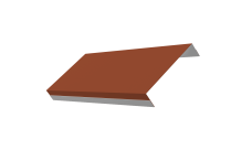 Ламель обратная 125 забора жалюзи Texas 0,45 Drap TX RAL 8004 терракота