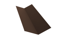 Планка ендовы верхней 145х145 0,45 PE lite с пленкой RAL 8017 шоколад (2м)