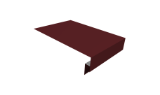 Планка околооконная сложная 300х50х18 (j-фаска) 0,5 Satin с пленкой RAL 3005 красное вино (2м)