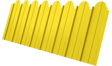 Профнастил C10A фигурный Grand Line 0,45 PE RAL 1018 цинково-желтый