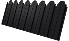 Профнастил C10B фигурный Grand Line 0,45 Drap-double TX RAL 9005 черный