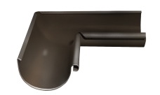 Угол желоба внутренний Grand Line PU 90 гр 125 мм RR 32 темно-коричневый