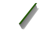 Декоративная накладка на столб универсальная 62х55 для забора жалюзи Grand Line 0,45 PE RAL 6002 лиственно-зеленый (2,5м)