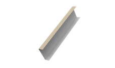 Декоративная накладка на столб универсальная 62х55 для забора жалюзи Grand Line 0,5 Satin RAL 1015 светлая слоновая кость (2м)