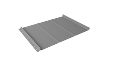 Кликфальц Line Grand Line 0,45 PE с пленкой на замках RAL 9006 бело-алюминиевый