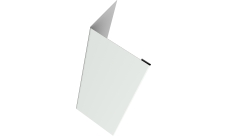 Нащельник 25х35 для забора жалюзи Milan, Tokyo, Palermo (для калиток и ворот) Grand Line 0,7 PE RAL 9003 сигнальный белый (L1,68)