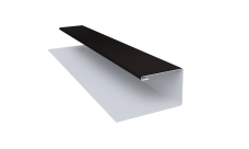 Планка П-образная Блок-Хаус new Grand Line 0,5 Satin Matt RAL 9005 черный (2м)