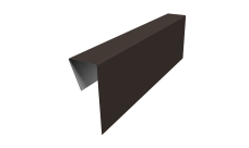 Планка приемная оконная фибросайдинга Grand Line 0,5 Сатин с пленкой RR 32 темно-коричневый (3м)