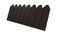 Профнастил C10A фигурный Grand Line 0,45 Drap-double TX RR 32 темно-коричневый