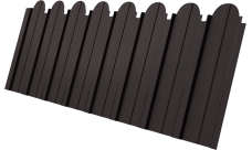 Профнастил C10A фигурный Grand Line 0,45 Drap-double TX RR 32 темно-коричневый