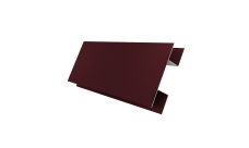 Планка H-образная стыковочная сложная Grand Line 0,5 Satin Matt TX RAL 3005 красное вино (2м)