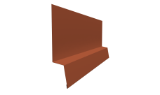 Планка начальная фальц 0,5 Satin с пленкой RAL 8004 терракота (2м)