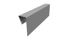 Планка приемная оконная фибросайдинга 0,5 Satin с пленкой RAL 9006 бело-алюминиевый (2м)