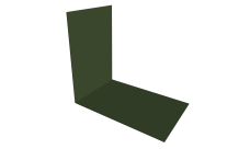 Планка снегозадержания усиливающая 0,5 Satin Matt TX RAL 6020 хромовая зелень (2м)