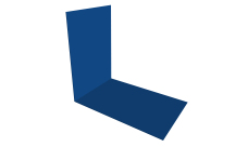 Планка снегозадержания усиливающая 0,5 Satin с пленкой RAL 5005 сигнальный синий (2м)