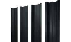 Штакетник П-образный B с прямым резом Grand Line 0,5 Rooftop Бархат RAL 7016 антрацитово-серый