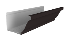 Желоб прямоугольный Vortex Lite Matt 130мм 3м RAL 9005 черный