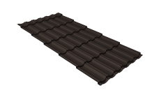 Металлочерепица "Квинта Юг" 0,5 Satin Matt TX RR 32 темно-коричневый