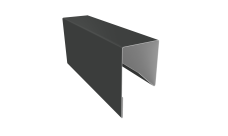 Планка П-образная заборная 17 0,5 Satin Matt TX RAL 7016 антрацитово-серый (2м)