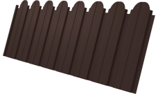 Профнастил C10B фигурный Grand Line 0,5 Satin Matt TX RAL 8017 шоколад