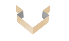 Угол внешний симметричный фибросайдинга 0,5 Satin с пленкой RAL 1015 светлая слоновая кость (3м)