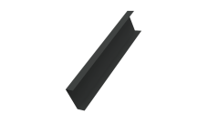 Декоративная накладка на столб универсальная 62х55 для забора жалюзи 0,45 PE-Double RAL 7016 антрацитово-серый (3м)