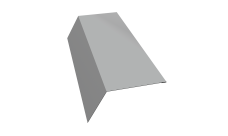 Планка карнизная 120х80 Grand Line 0,5 Satin с пленкой RAL 9006 бело-алюминиевый (2м)