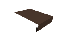 Планка околооконная сложная 300х50х18 (j-фаска) 0,5 Satin Matt RAL 8017 шоколад (2м)