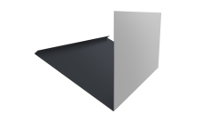 Планка примыкание верхнее к трубе фальц Grand Line 0,45 Drap ST lite RAL 7024 мокрый асфальт (3м)