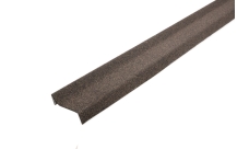 Планка примыкания Grand Line c базальтовой крошкой для мягкой кровли коричневая 1,25м