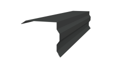 Планка торцевая фигурная 100х85 0,5 Velur X RAL 7016 антрацитово-серый (2м)