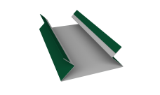 Планка угла внутреннего составная верхняя 0,45 Drap RAL 6005 зеленый мох (3м)