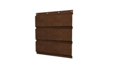 Софит металлический Grand Line центральная перфорация 0,45 Print Elite с пленкой Antique Wood TwinColor