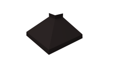 Угол отлива внешний 100 Grand Line 0,5 Rooftop Бархат с пленкой RAL 9005 черный