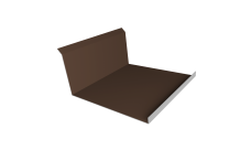 Планка примыкания нижняя 20х122х260х15 Grand Line 0,5 PurPro с пленкой RAL 8017 шоколад (2м)