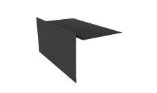 Планка ветровая для мягкой кровли 100х20х70 Grand Line 0,5 Velur X RAL 7016 антрацитово-серый (2м)